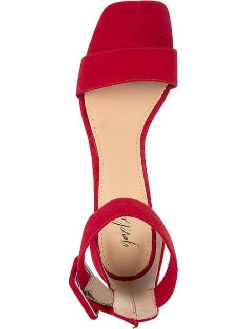 SANDALIA TACON ANCHO ROJO YAELI - Imagen 3