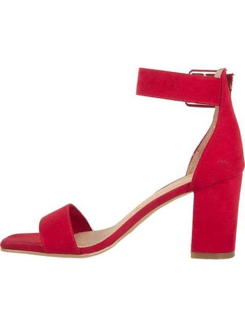 SANDALIA TACON ANCHO ROJO YAELI - Imagen 5