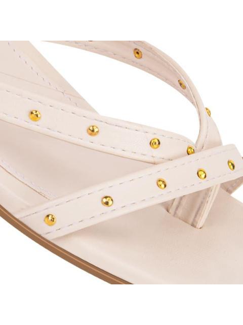 SANDALIA TACON BAJO BEIGE/HUESO YAELI - Imagen 6