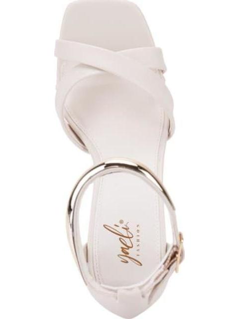 SANDALIA TACON BEIGE/HUESO YAELI FASHION - Imagen 3
