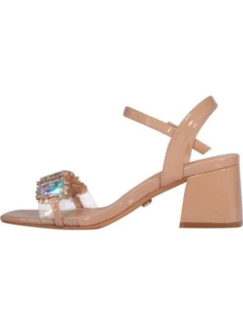 SANDALIA CON BRILLOS BEIGE THALIA SODI - Imagen 5