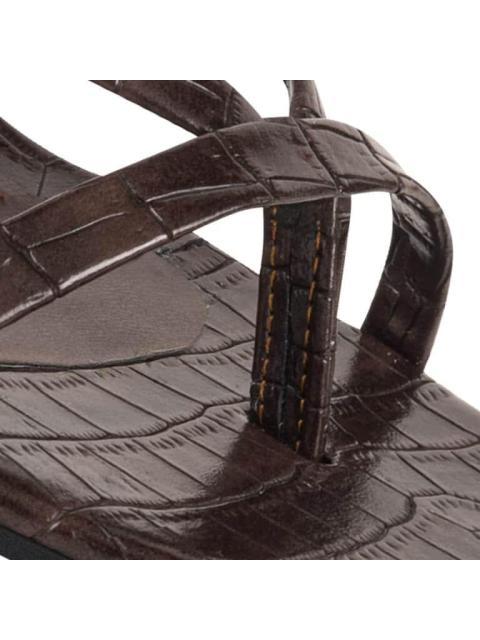 SANDALIA TACON CROCO MOKA YAELI - Imagen 5