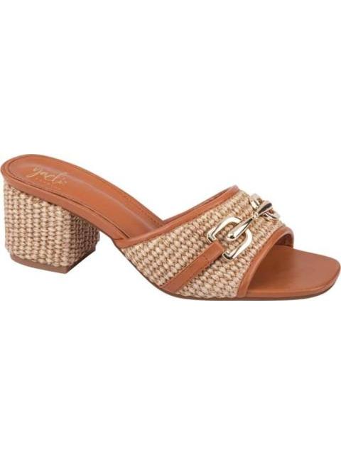 SANDALIA TACON CUADRADO CAMEL YAELI FASHION - Imagen 2