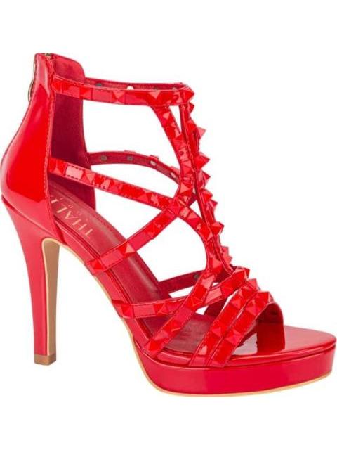SANDALIA TACON DELGADO ROJO THALIA SODI - Imagen 2