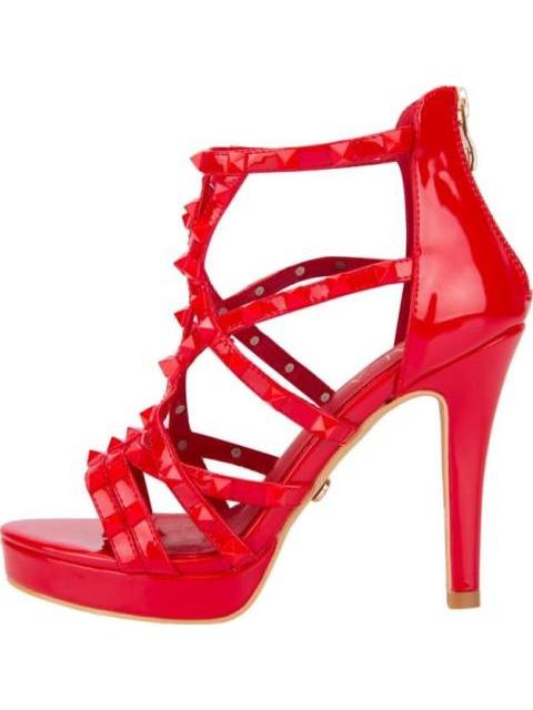 SANDALIA TACON DELGADO ROJO THALIA SODI - Imagen 5