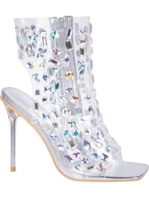 SANDALIA MICA CON BRILLOS PLATA THALIA SODI - Imagen 2