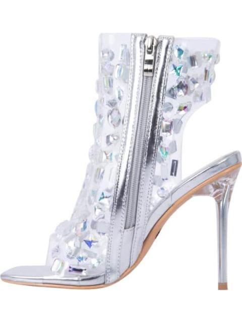 SANDALIA MICA CON BRILLOS PLATA THALIA SODI - Imagen 5