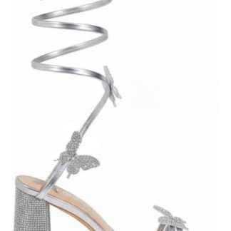 SANDALIA TACON ESPIRAL PLATA BELINDA PEREGRIN