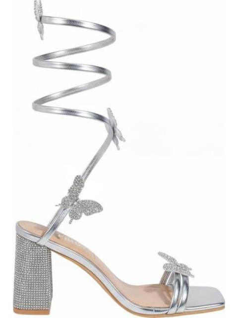 SANDALIA TACON ESPIRAL PLATA BELINDA PEREGRIN