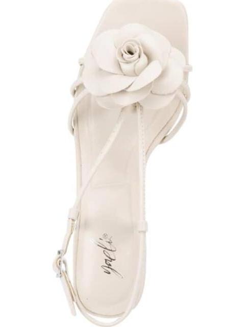 SANDALIA TACON FLOR BEIGE/HUESO YAELI - Imagen 3