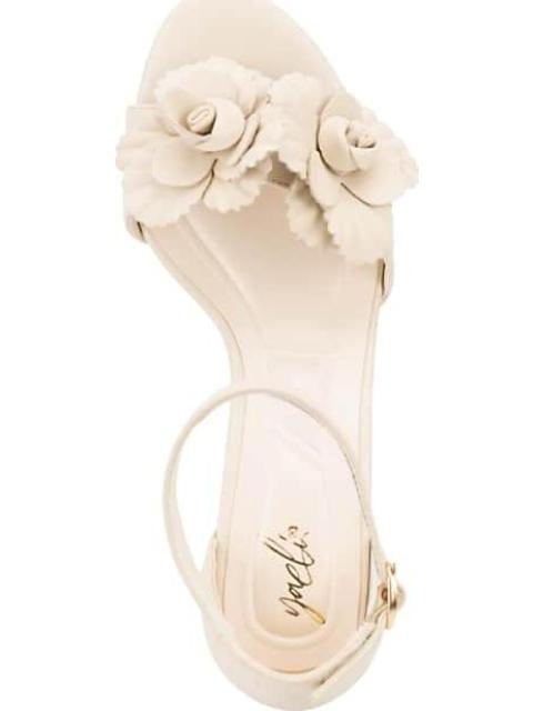 SANDALIA TACON FLORES BEIGE/HUESO YAELI - Imagen 3