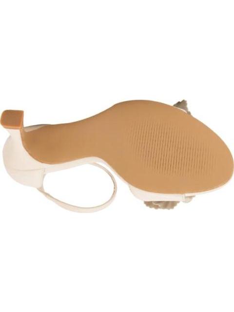 SANDALIA TACON FLORES BEIGE/HUESO YAELI - Imagen 4