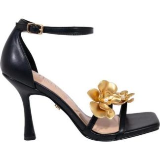 SANDALIA TACON FLORES NEGRO THALIA SODI