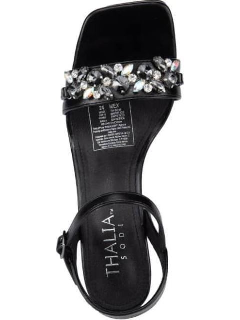 SANDALIA CON BRILLOS NEGRO THALIA SODI - Imagen 3
