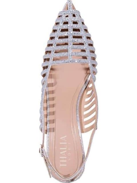 SANDALIA TACON PEDRERIA PLATA THALIA SODI - Imagen 3