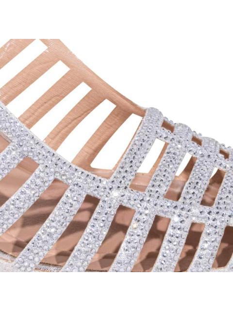 SANDALIA TACON PEDRERIA PLATA THALIA SODI - Imagen 6