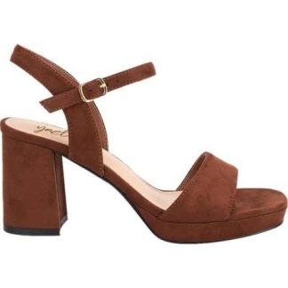 SANDALIA TACON PLATAFORMA BASICA CAFE YAELI