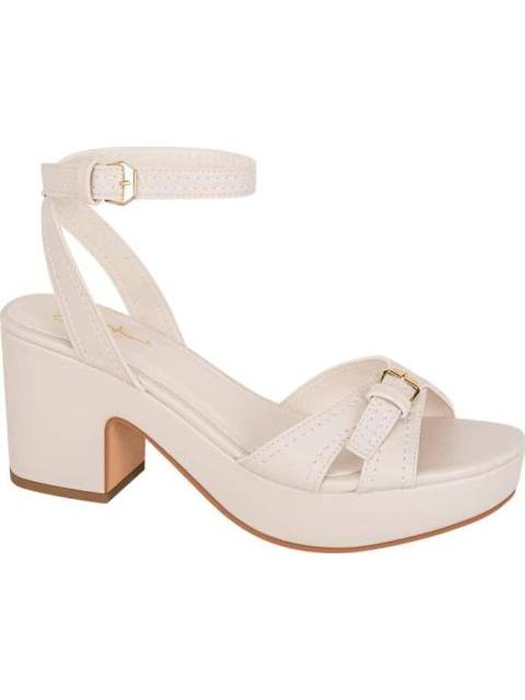 SANDALIA TACON PLATAFORMA BEIGE/HUESO SAO PAULO - Imagen 2