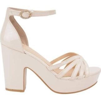 SANDALIA TACON PLATAFORMA BEIGE/HUESO YAELI