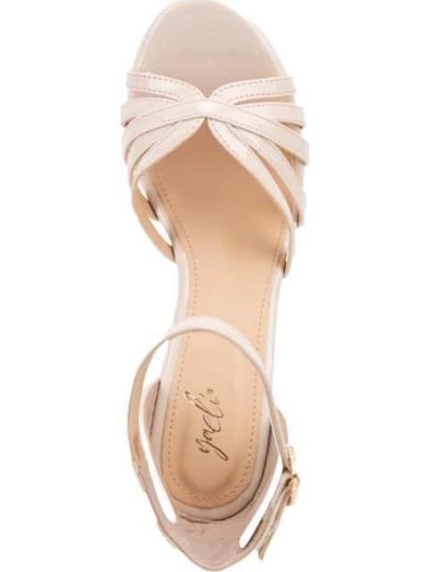 SANDALIA TACON PLATAFORMA BEIGE/HUESO YAELI - Imagen 3