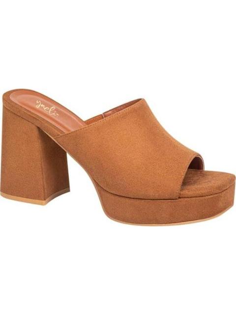 SANDALIA TACON PLATAFORMA CAMEL YAELI FASHION - Imagen 2