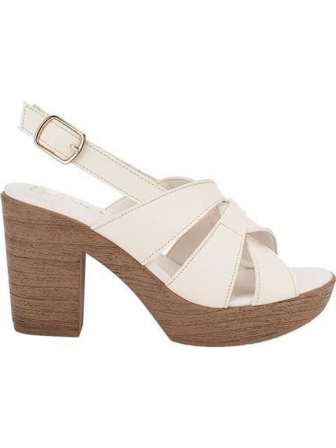 SANDALIA TACON PLATAFORMA CASUAL BEIGE/HUESO SAO PAULO
