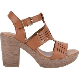 SANDALIA TACON PLATAFORMA CASUAL CAMEL SAO PAULO