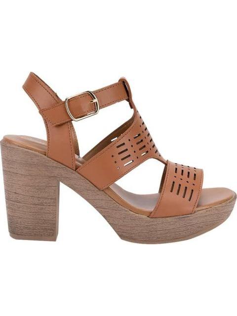 SANDALIA TACON PLATAFORMA CASUAL CAMEL SAO PAULO
