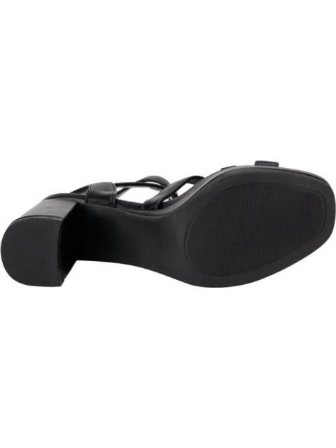 SANDALIA TACON PLATAFORMA HEBILLAS NEGRO YAELI FASHION - Imagen 4