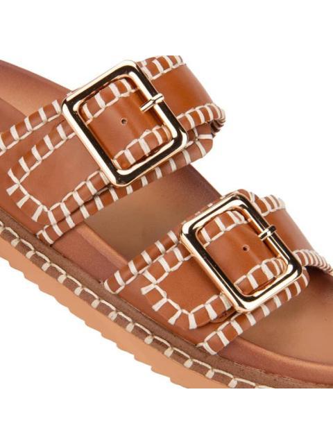 SANDALIA TEJIDA COGNAC VI LINE FASHION - Imagen 7