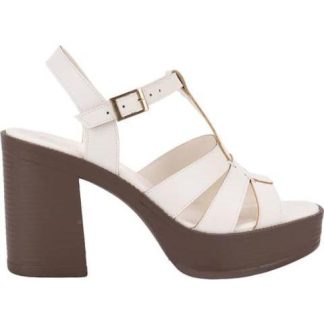 SANDALIA TIPO MADERA BEIGE/HUESO SAO PAULO