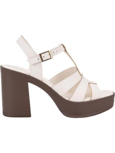 SANDALIA TIPO MADERA BEIGE/HUESO SAO PAULO