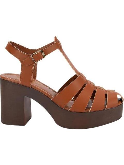 SANDALIA TIPO MADERA COGNAC SAO PAULO