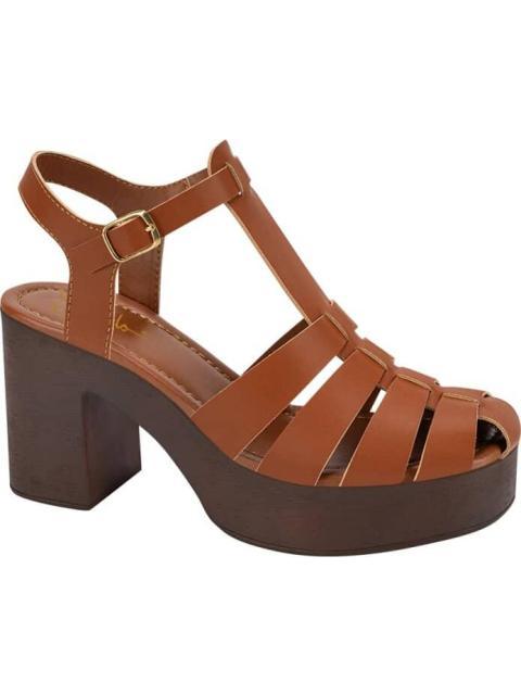 SANDALIA TIPO MADERA COGNAC SAO PAULO - Imagen 2