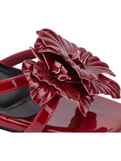 SANDALIA TIRAS FLORES VINO YAELI - Imagen 6