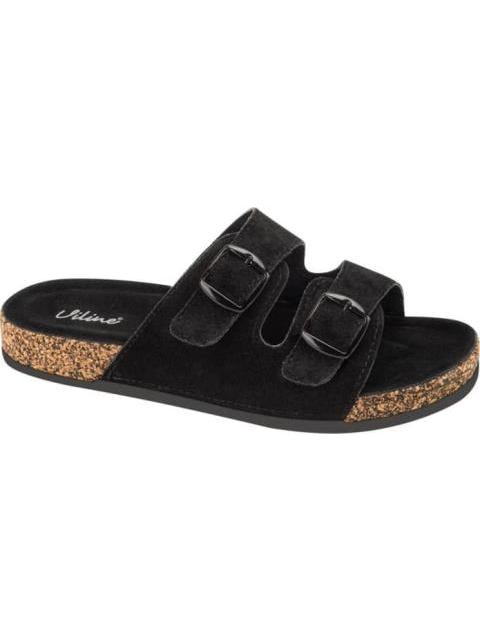 SANDALIAS PLANA HEBILLAS NEGRO VI LINE - Imagen 2