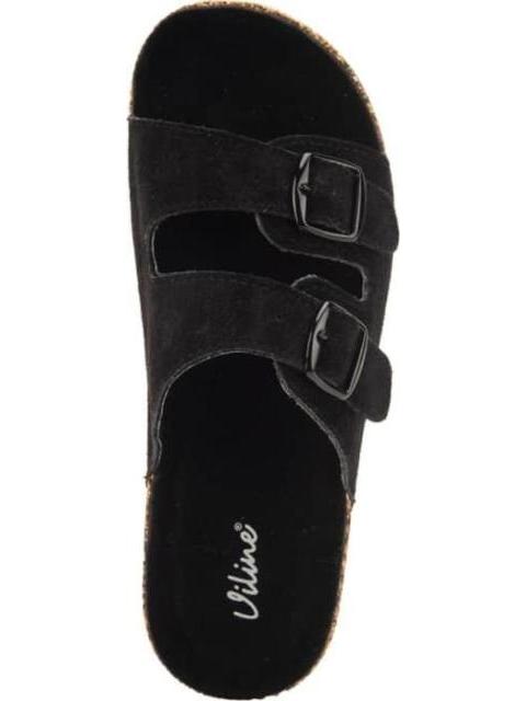 SANDALIAS PLANA HEBILLAS NEGRO VI LINE - Imagen 3