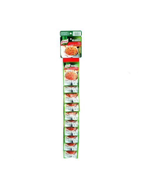 SAZONADOR KNORR ARROZ ROJO PAQUETE CON 10 PIEZAS DE 17 GR