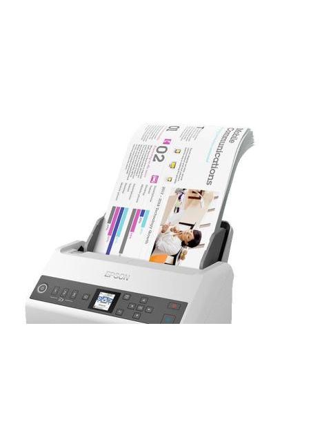 SCANNER EPSON WORKFORCE DS-730N 600 X 600DPI ESCANER COLOR ESCANEADO DUPLEX USB-ETHERNET NEGRO-GRIS - Imagen 3