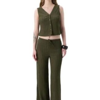 SET 2 PIEZAS TEXTURA VERDE OLIVO HOLLY LAND