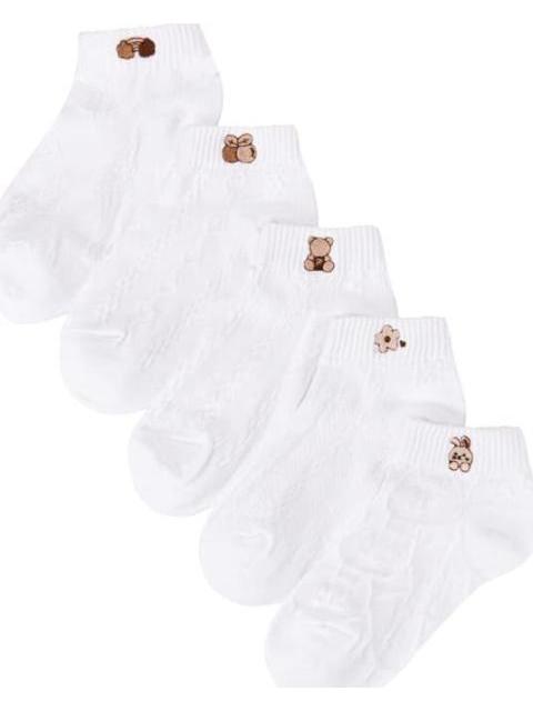 SET 5 PARES DE TINES CON BORDADO BLANCO LOVE TO LOUNGE