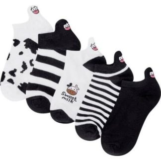 SET 5 PARES DE TINES CON BORDADO BLANCO/NEGRO LOVE TO LOUNGE