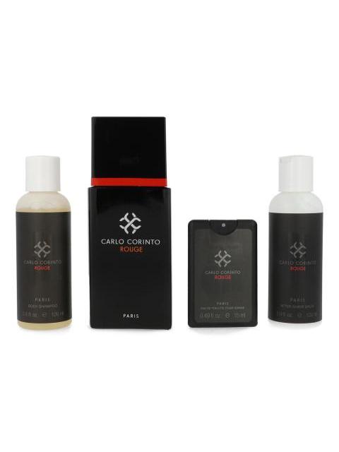 SET CARLO CORINTO ROUGE 4PZS EDT JABON SHOWER GEL AFTERSHAVE - Imagen 3