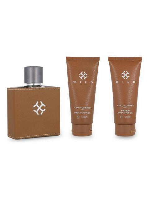 SET CARLO CORINTO WILD HOMBRE EAU DE PARFUM 100ML 3PZ FRAGANCIA