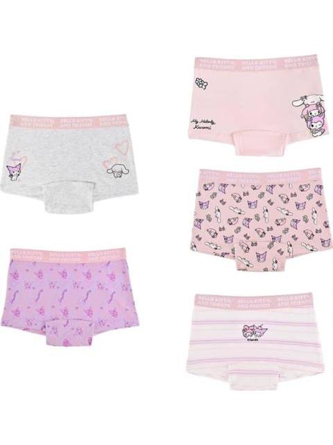 SET DE 5 PIEZAS PANTY INFANTIL HELLO KITTY AND FRIENDS LILA HELLO KITTY AND FRIENDS