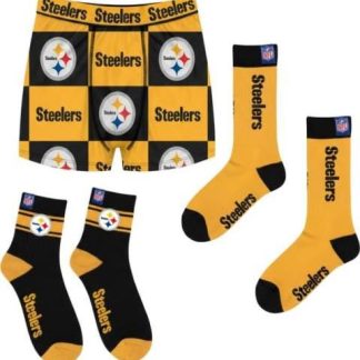 SET DE ROPA INTERIOR BOXER MAS 2 PARES DE CALCETINES AMARILLO NFL