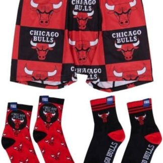 SET DE ROPA INTERIOR BOXER MAS 2 PARES DE CALCETINES ROJO NBA