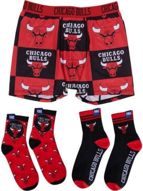 SET DE ROPA INTERIOR BOXER MAS 2 PARES DE CALCETINES ROJO NBA
