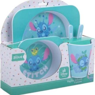 SET DE VAJILLA INFANTIL STITCH MULTICOLOR STITCH