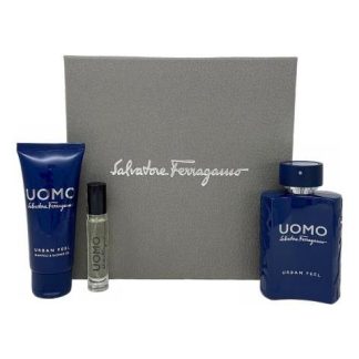 SET FERRAGAMO UOMO URBAN FEEL SPRAY 3 PIEZAS 110 ML AMADERADO HOMBRE